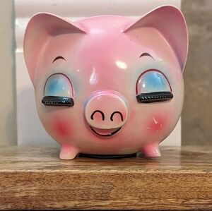 Pink Pig Piggy Bank Vintage 1963 Inarco Japan